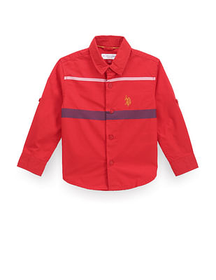 U S Polo Assn Kids Boys Horizontal Stripe Shirt