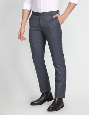 Arrow Solid Tailored Fit Formal Trouser