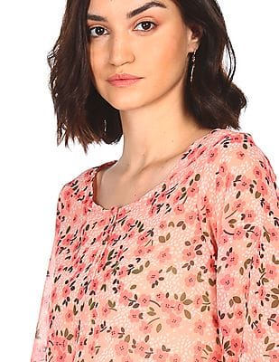 Buy Flying Machine Women Long Sleeve Floral Print Top - NNNOW.com