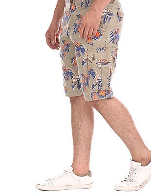 mens beige denim shorts