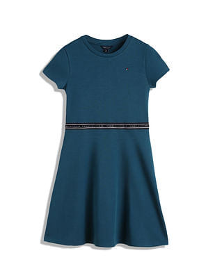 Tommy Hilfiger Kids Girls Brand Tape Skater Dress