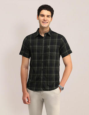 U S Polo Assn Midscale Checked Tailored Fit Shirt