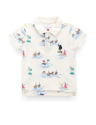 U S Polo Assn Kids Boys Graphic Print Polo Shirt