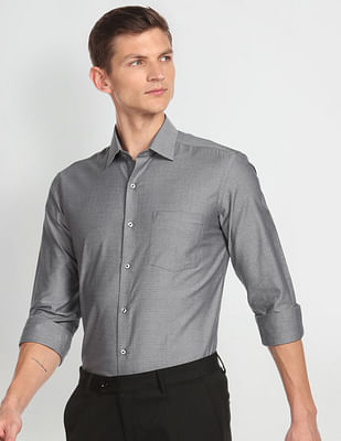 Arrow Heathered Cotton Formal Shirt