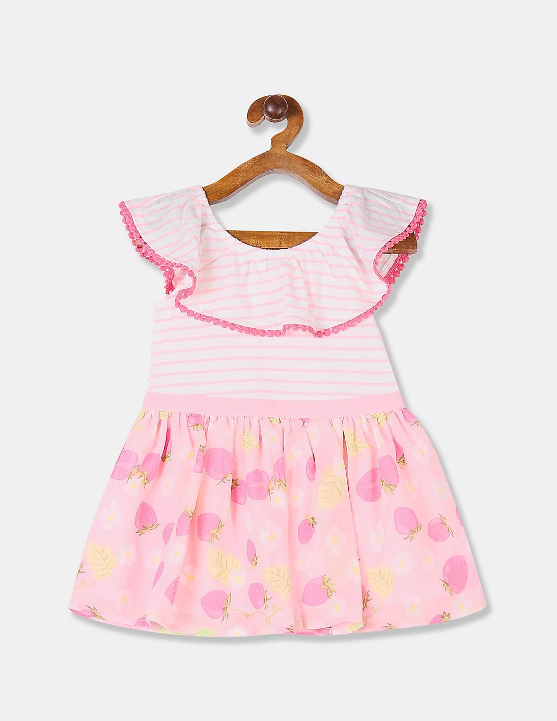 Buy The Children's Place Girls Pink Off Shoulder Twofer Dress - NNNOW.com