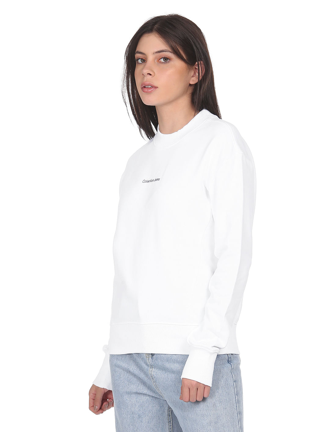 Calvin Klein Jeans NWT! purchases White V-Neck Hoodie Crop Top