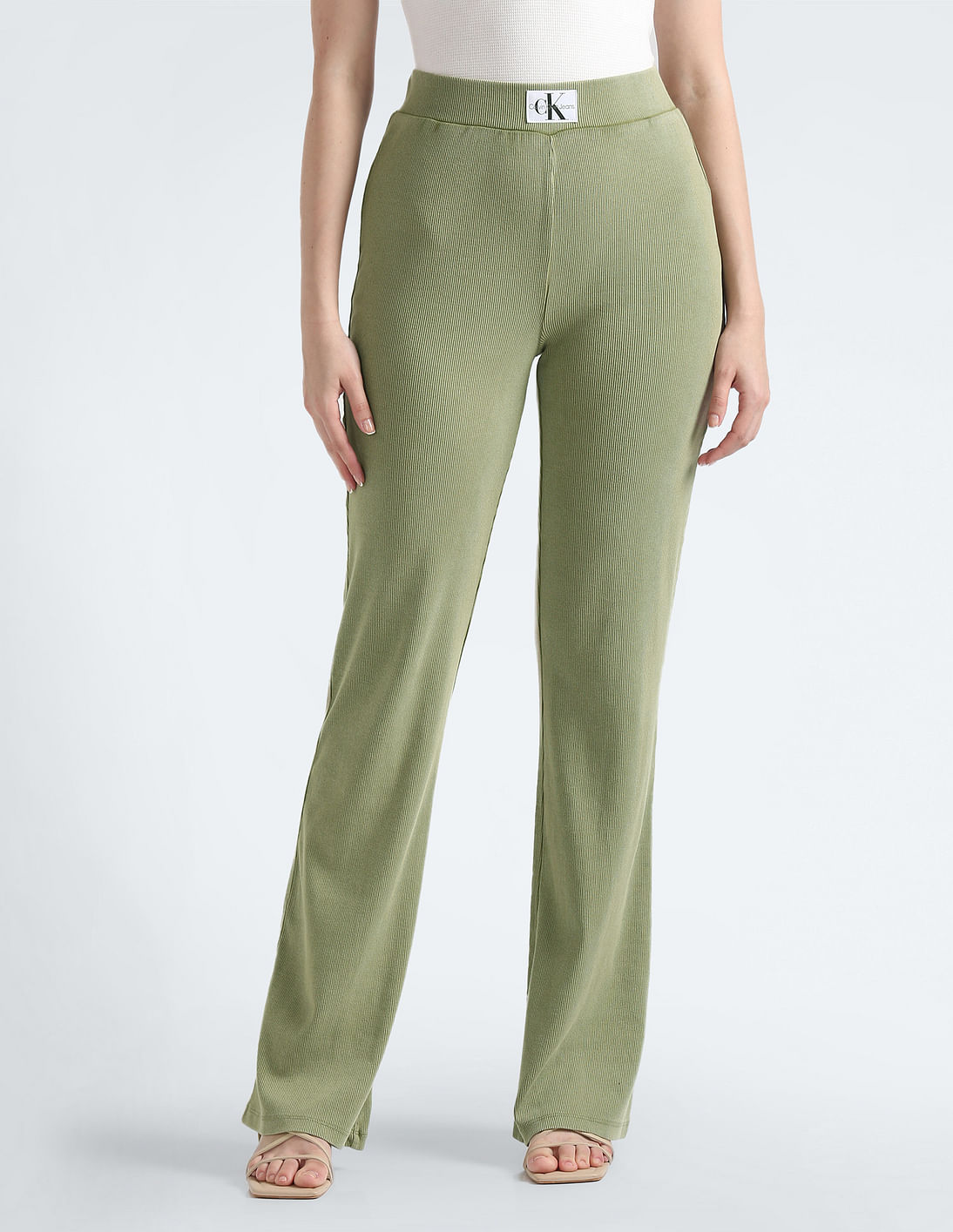 Buy Calvin Klein Washed Ribbed Bootcut Pants - NNNOW.com
