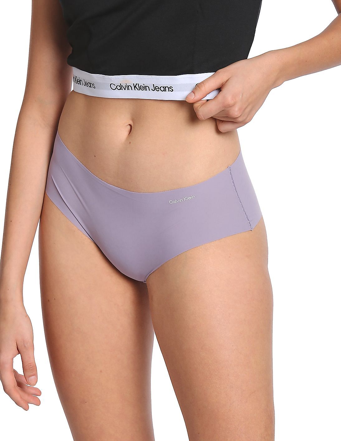 CALVIN KLEIN Intimates Purple Seamless Solid Everyday Thong Size: XS 