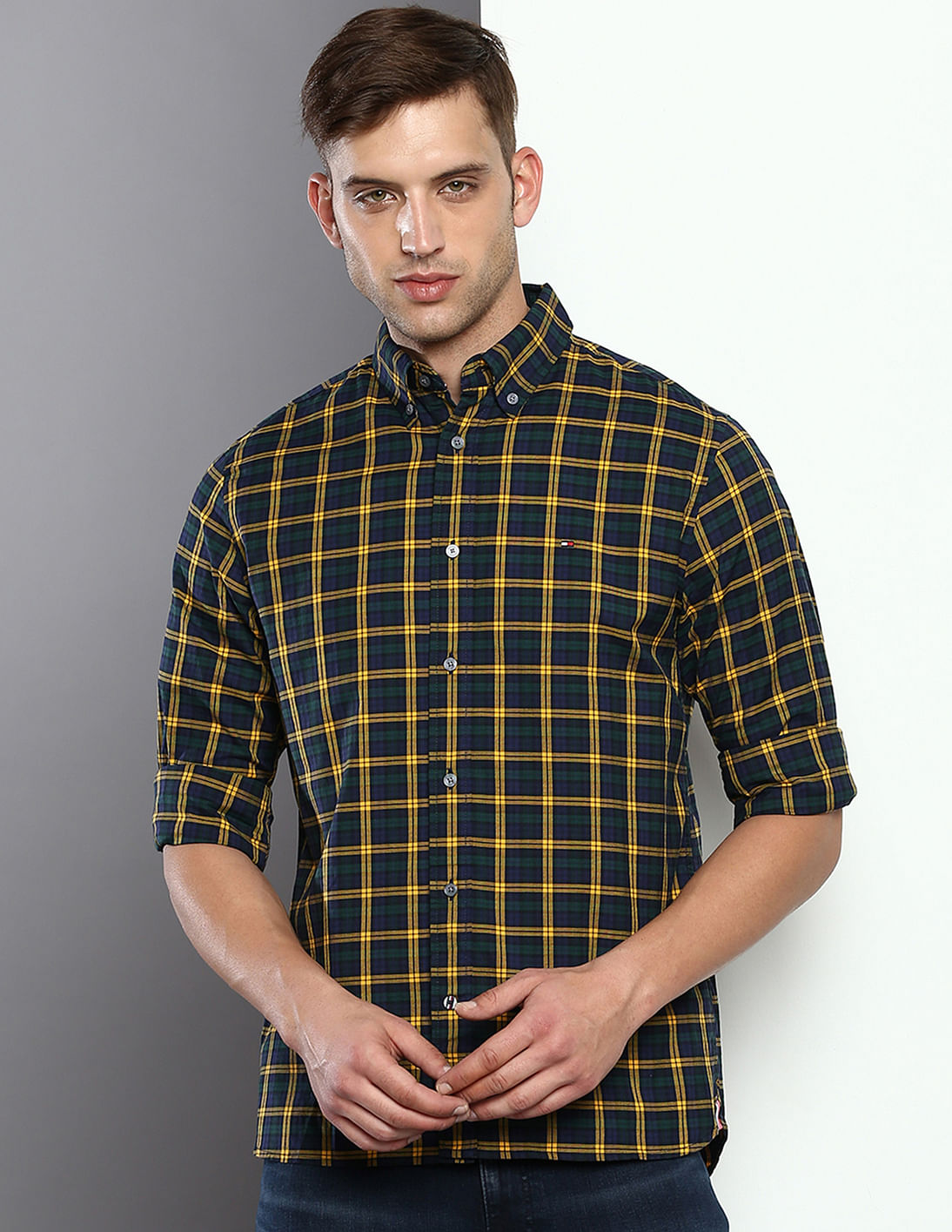 Buy Tommy Hilfiger Blackwatch Tartan Check Regular Fit Shirt - NNNOW.com