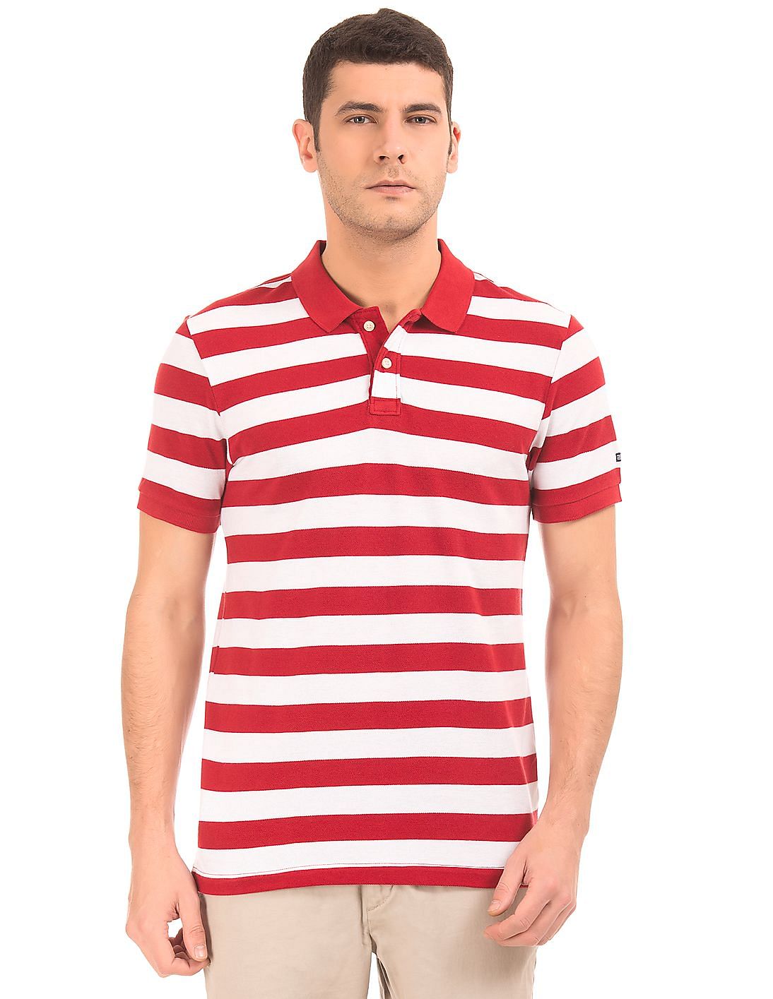 Buy Arrow Sports Striped Pique Polo Shirt - NNNOW.com