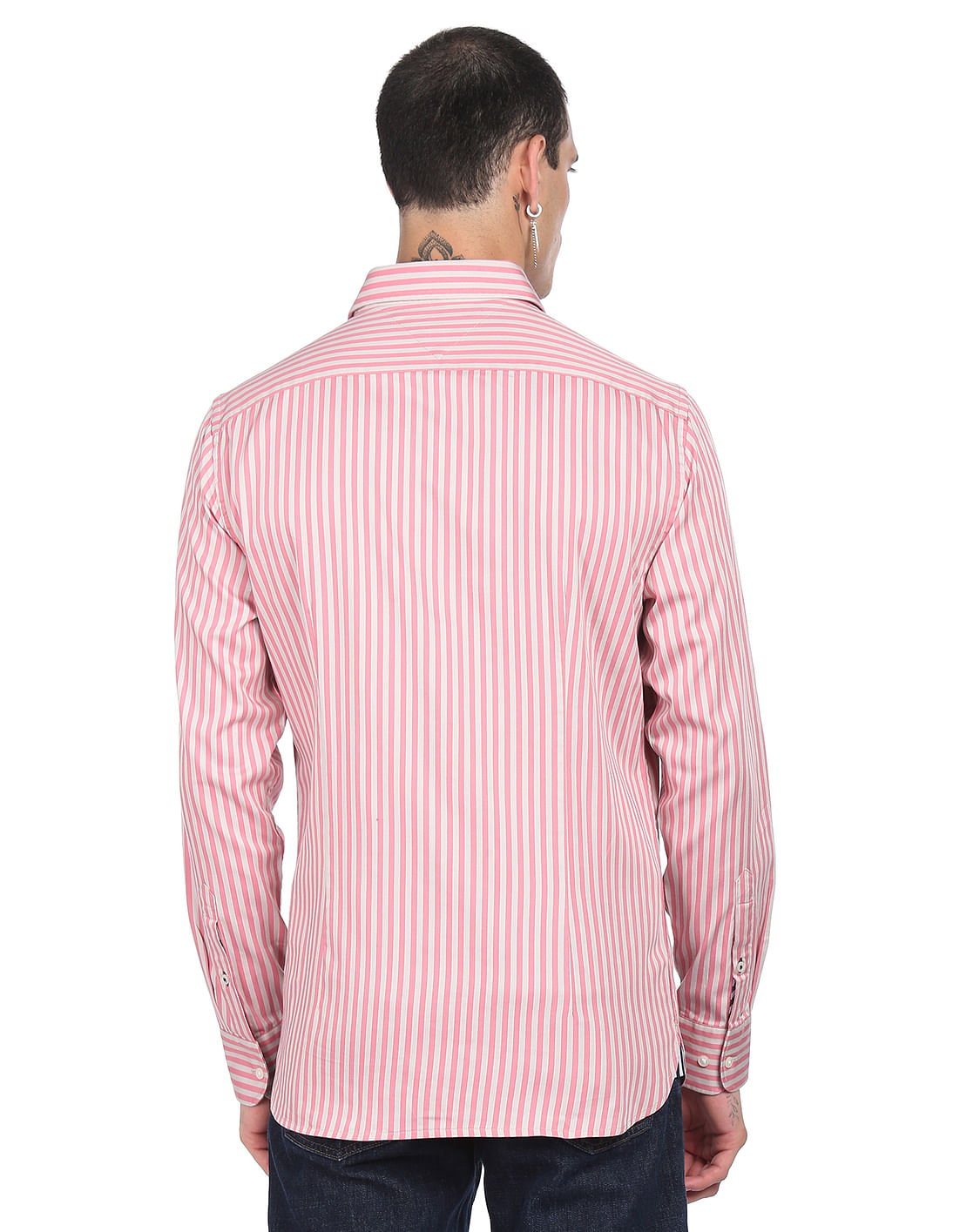 Buy Tommy Hilfiger Men Pink Preppy Stripe Slim Fit Casual Shirt - NNNOW.com