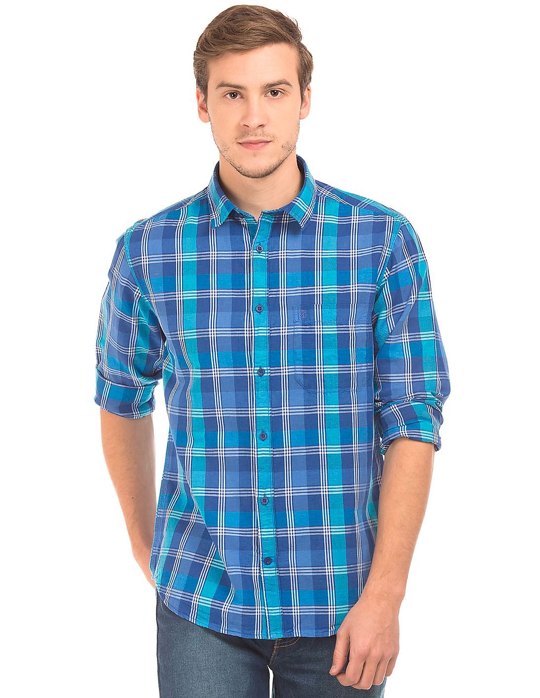 Buy Izod Men Slim Fit Check Shirt - NNNOW.com