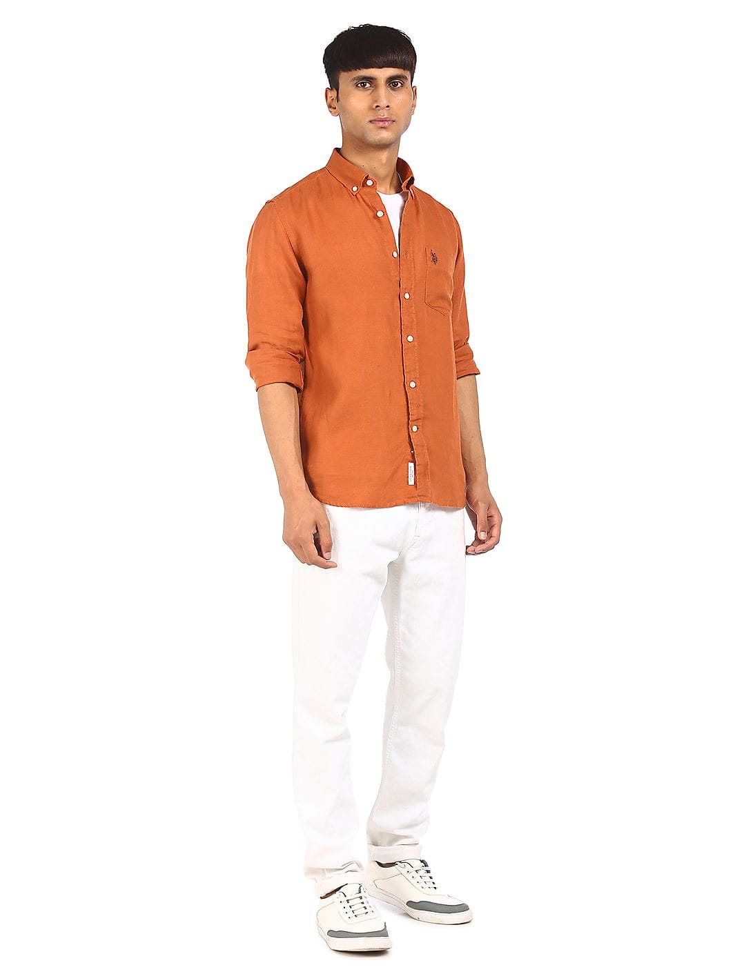 Buy U.S. Polo Assn. Men Rust Orange 