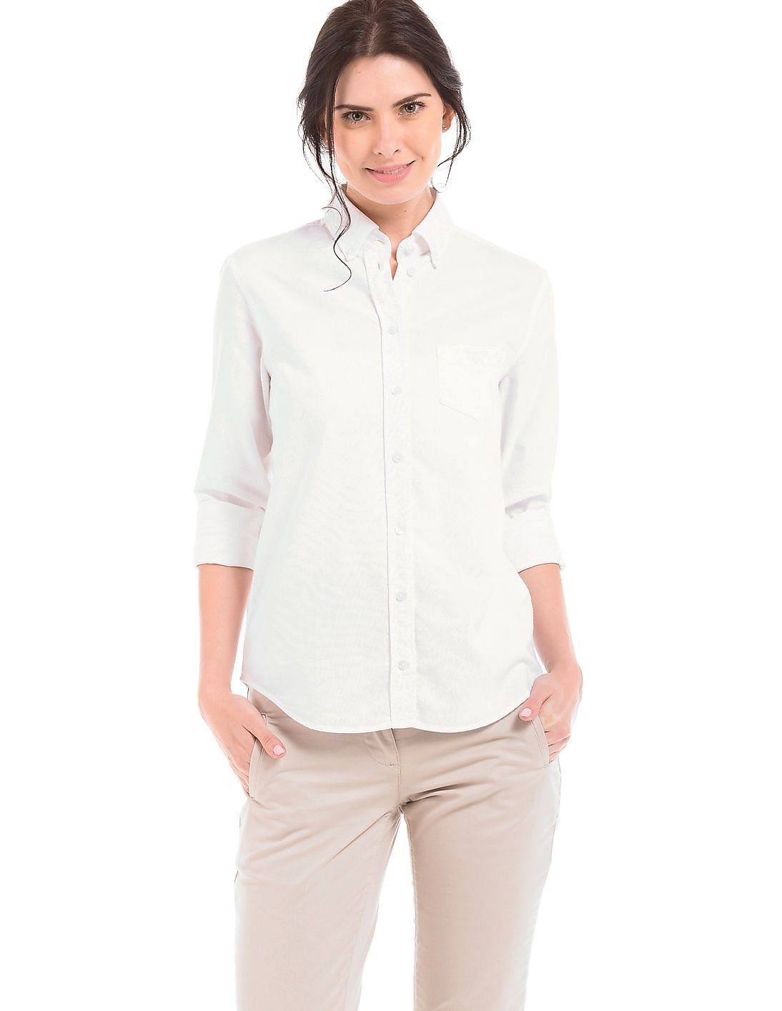 Buy Gant Women Regular Fit Oxford Shirt - NNNOW.com