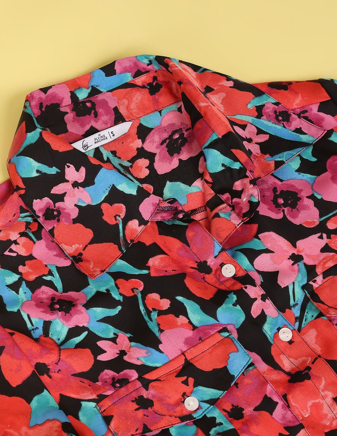Buy Flying Machine Women Short Sleeve Floral Print Shirt