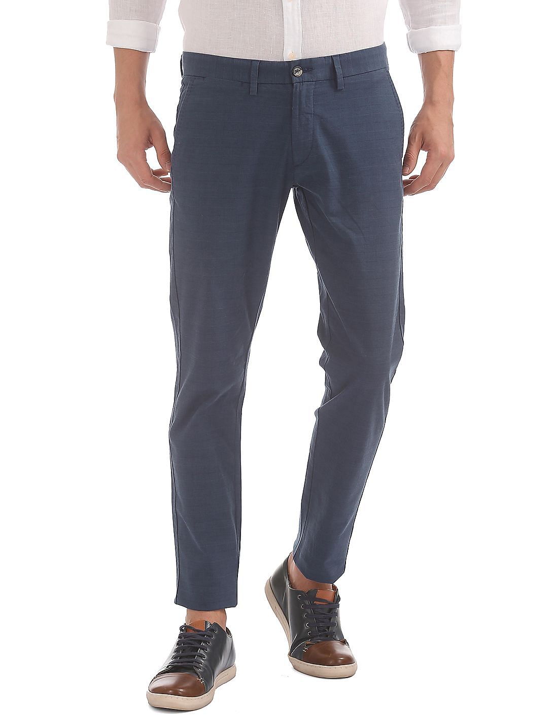 Buy U.S. Polo Assn. Slim Tapered Check Trousers - NNNOW.com