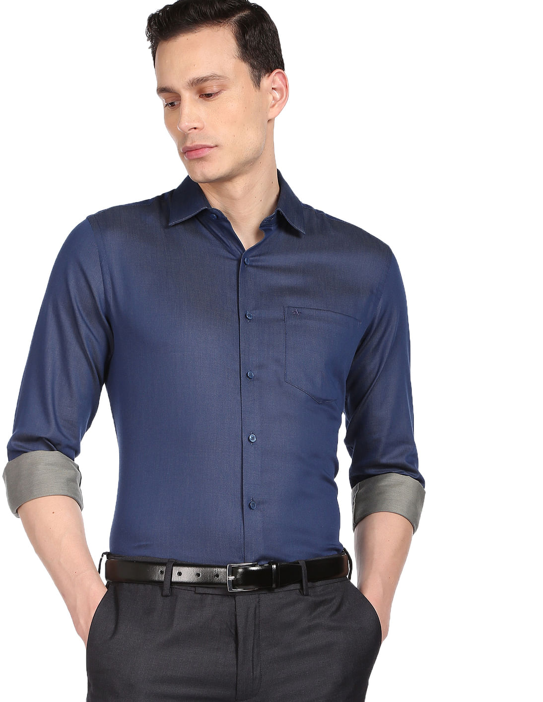 Buy Arrow Solid Pinpoint Oxford Weave Shirt - NNNOW.com