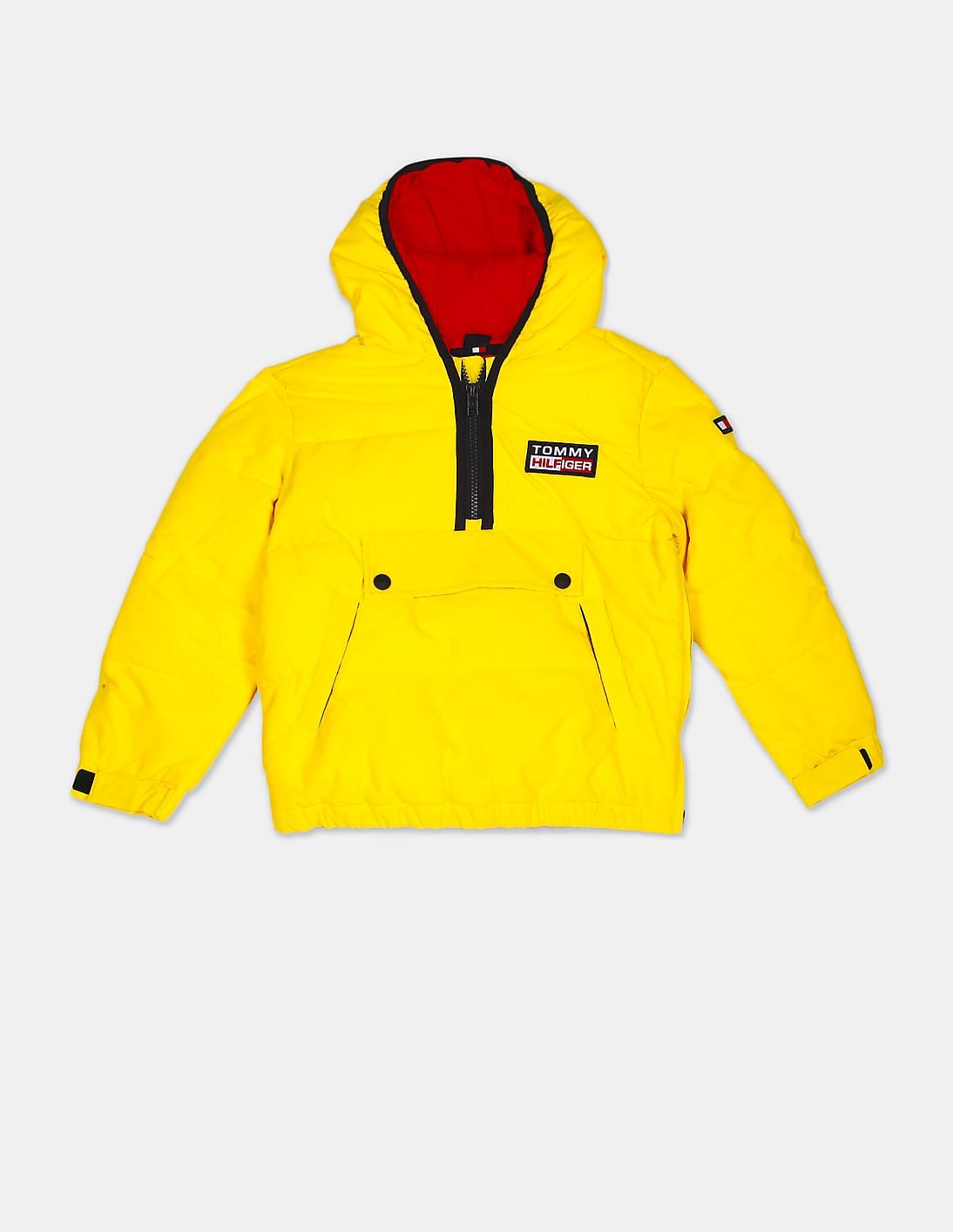 aflevering nogmaals Jabeth Wilson Buy Tommy Hilfiger Kids Boys Yellow Padded Hooded Popover Jacket - NNNOW.com