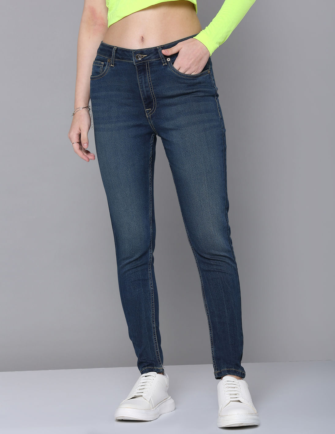 Buy Flying Machine Women High Rise Twiggy Super Skinny Fit