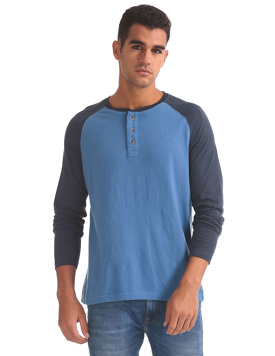 Buy Aeropostale Regular Fit Raglan Henley T-Shirt - NNNOW.com