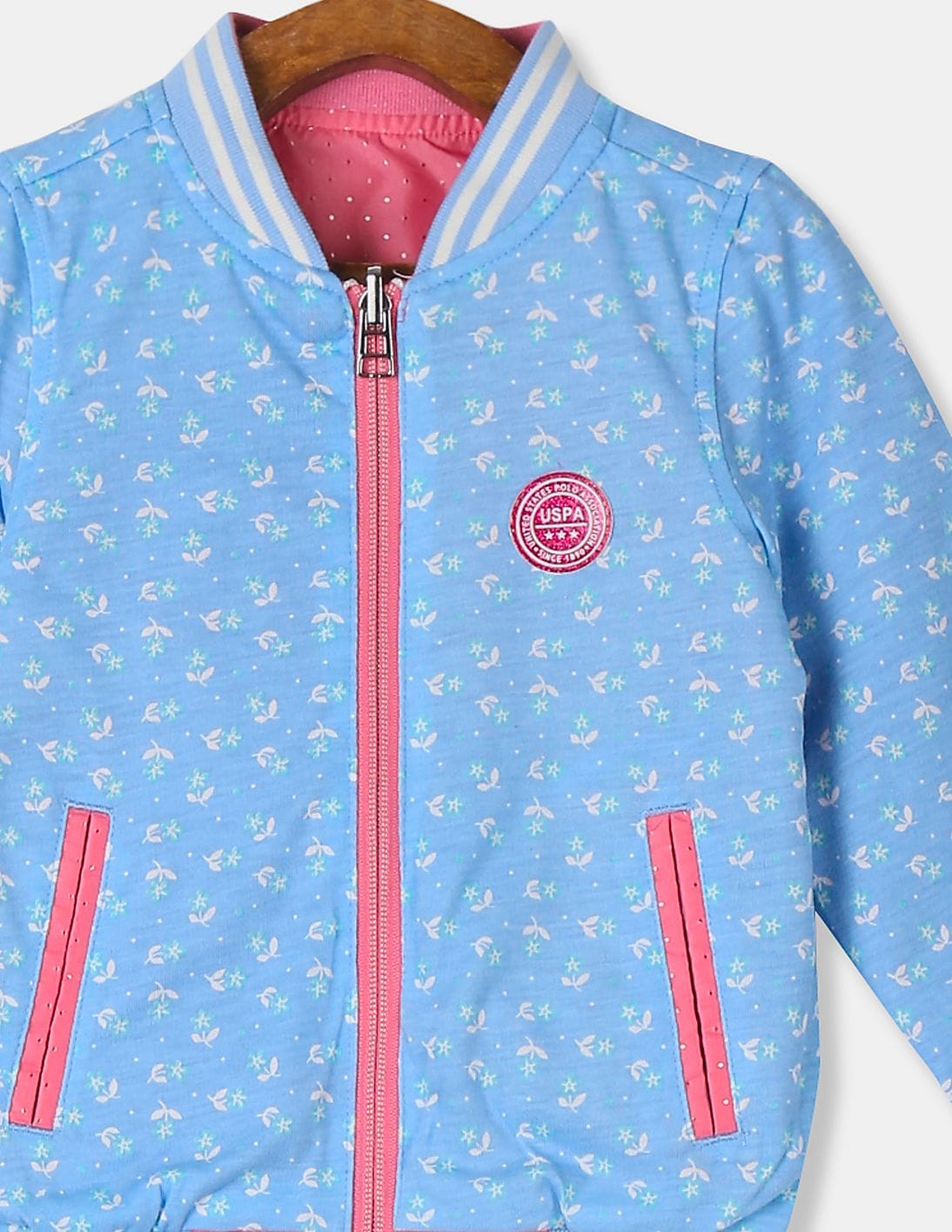 pink and blue jacket