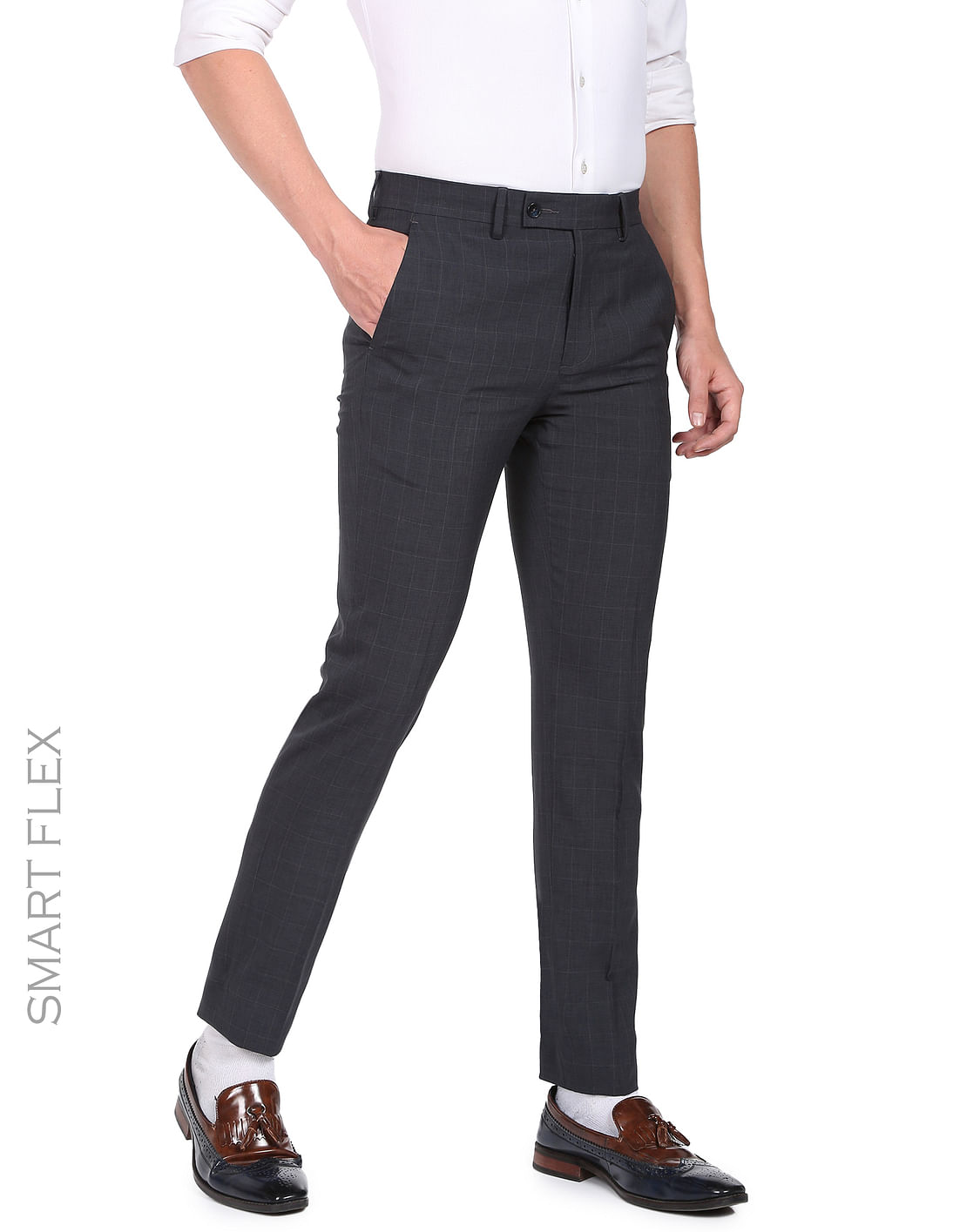 Buy Arrow Jackson Super Slim Fit Smart Flex Trousers - NNNOW.com