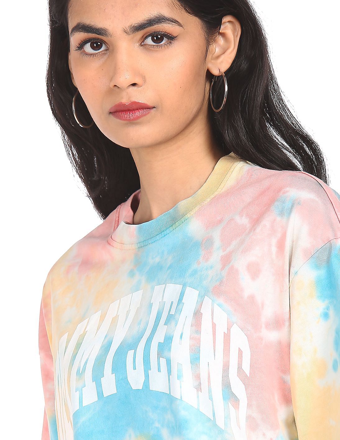 tシャツ TIE DYE WIDE S/S TOP レディース Amazon.com: Tie Dye Pattern Womens V Neck T Shirts Loose Fit
