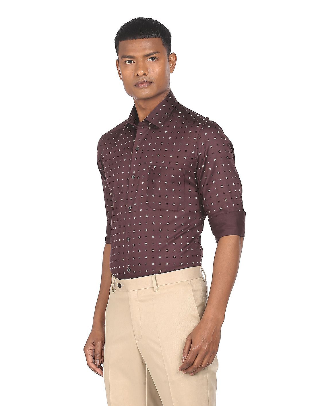 Black floral jacquard shirt – Couture Designer European Clothing