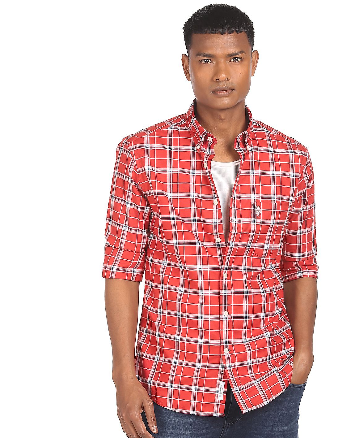 Red Casual Button Down Shirt | peacecommission.kdsg.gov.ng