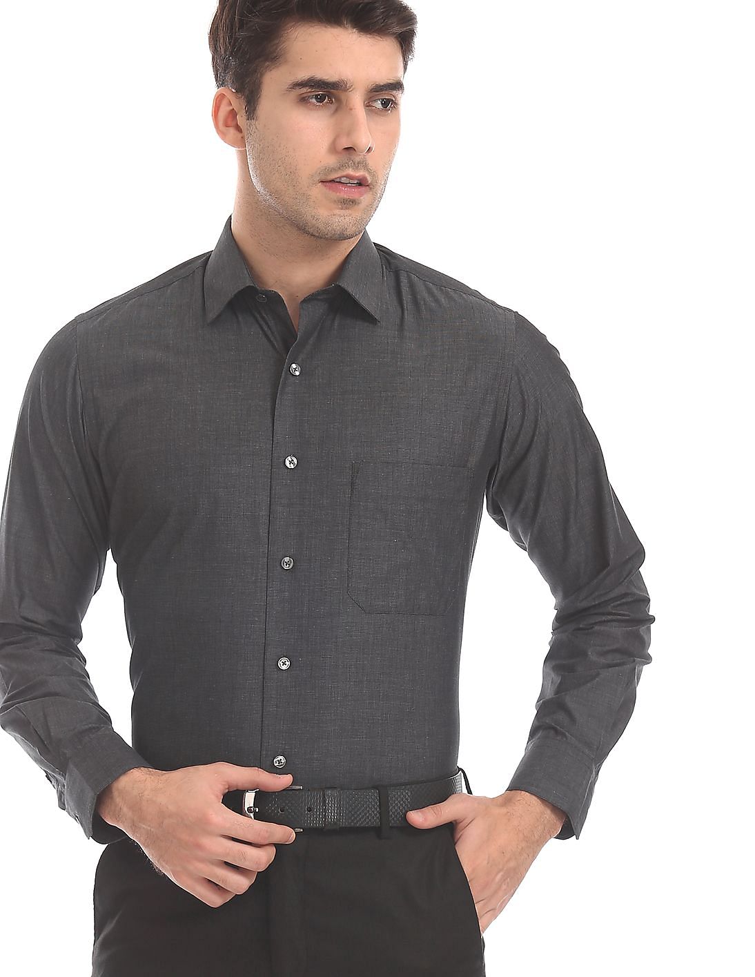 Buy Arrow Mitered Cuff Cotton Shirt - NNNOW.com