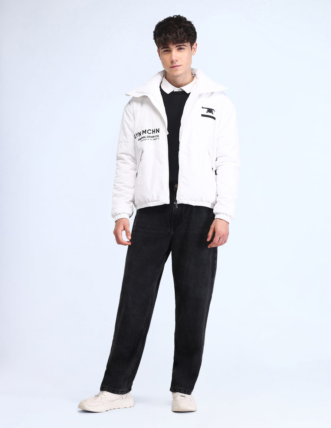 Buy Flying Machine Relaxed Fit Printed Padded Jacket - NNNOW.com