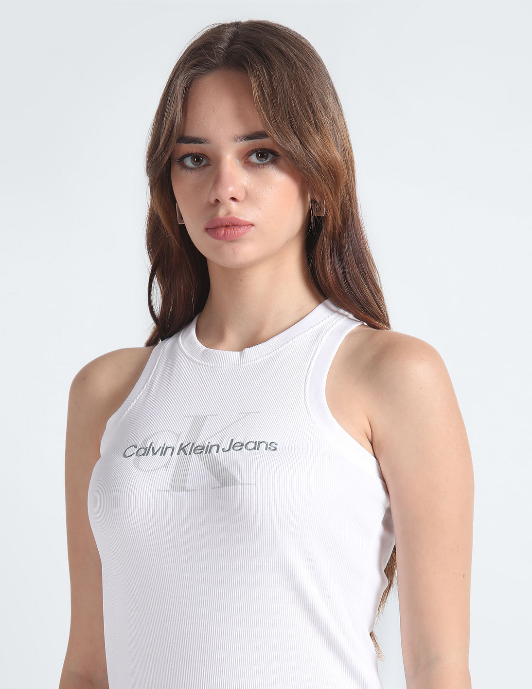 Buy Calvin Klein Jeans Archival Monologo Ribbed Tank Dress