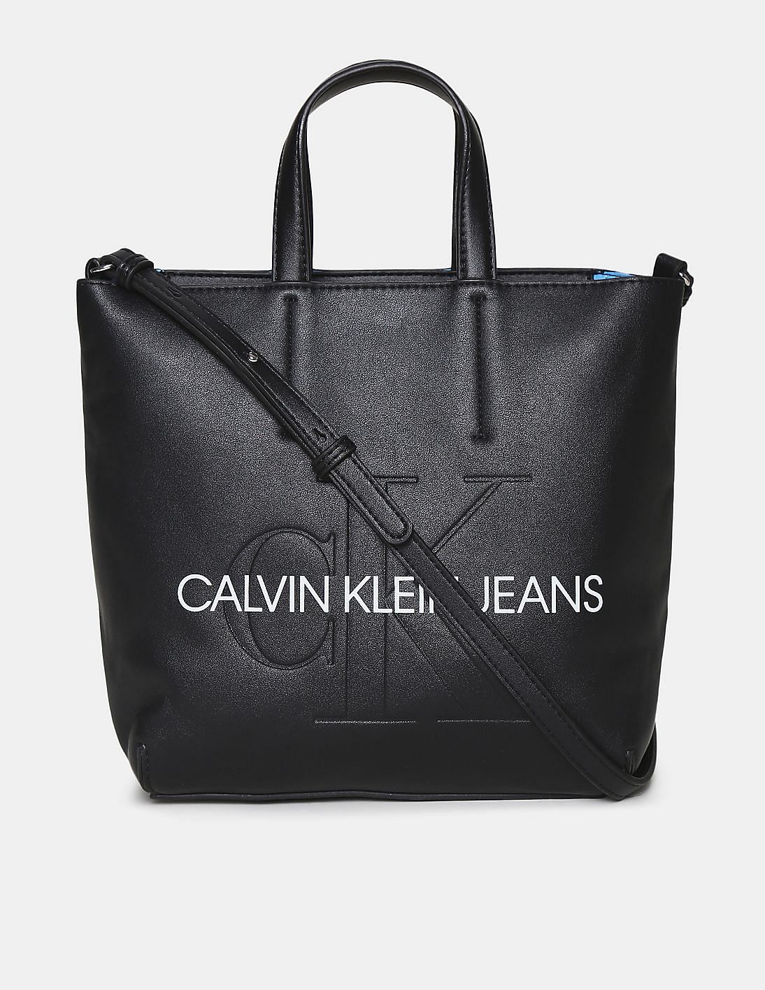 Buy Calvin Klein Women Black Brand Logo Adjustable Shoulder Strap Mini Tote  Bag 