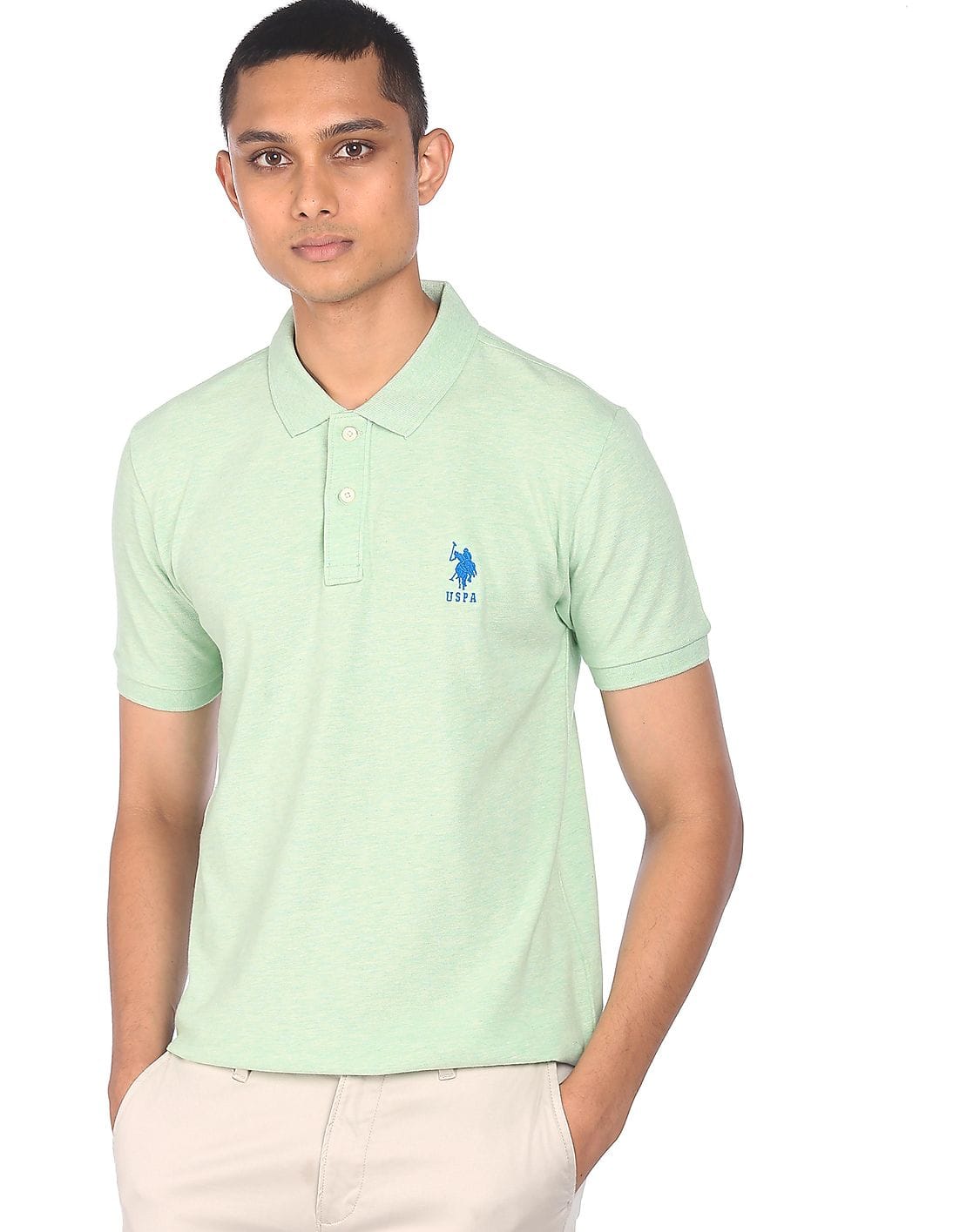 Green Short Sleeves Polo Shirt 