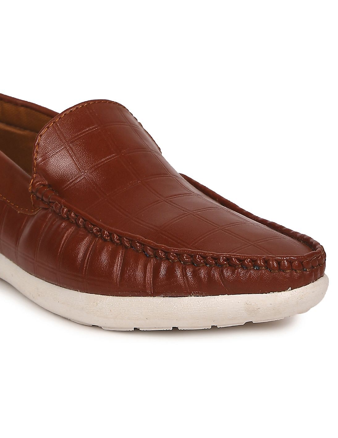 red colour loafers