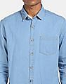 Flying Machine Spread Collar Denim Shirt