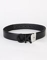 Calvin Klein Printed Black Leather Reversible Belts