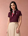 U.S. Polo Assn. Women Embroidered Logo Solid Polo Shirt
