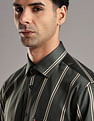 Tommy Hilfiger Striped Regular Fit Plain Woven Shirt