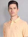 AD by Arvind Embroidered Logo Cotton Polo Shirt