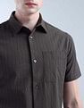 Flying Machine Vertical Striped Digitopia Shirt