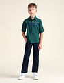 U.S. Polo Assn. Kids Boys Horizontal Striped Cotton Shirt