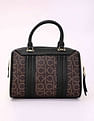 Calvin Klein Logo Brown Pvc Handbag