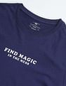 Flying Machine Rear Graphic Cotton T-Shirt