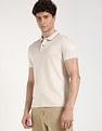 Calvin Klein Jeans Solid Regular-Fit Cotton Polo T-Shirt