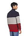 Tommy Hilfiger Men Blue Full Zipper Brand Logon Sweater