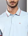 Calvin Klein Contrast Striped Cotton Polo Shirt