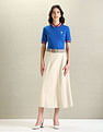 U.S. Polo Assn. Women Striped Collar Pique Polo Shirt