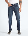 Flying Machine Mid Rise Slash Slim Tapered Jeans