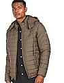 Flying Machine Detachable Hood Quilted Jacket